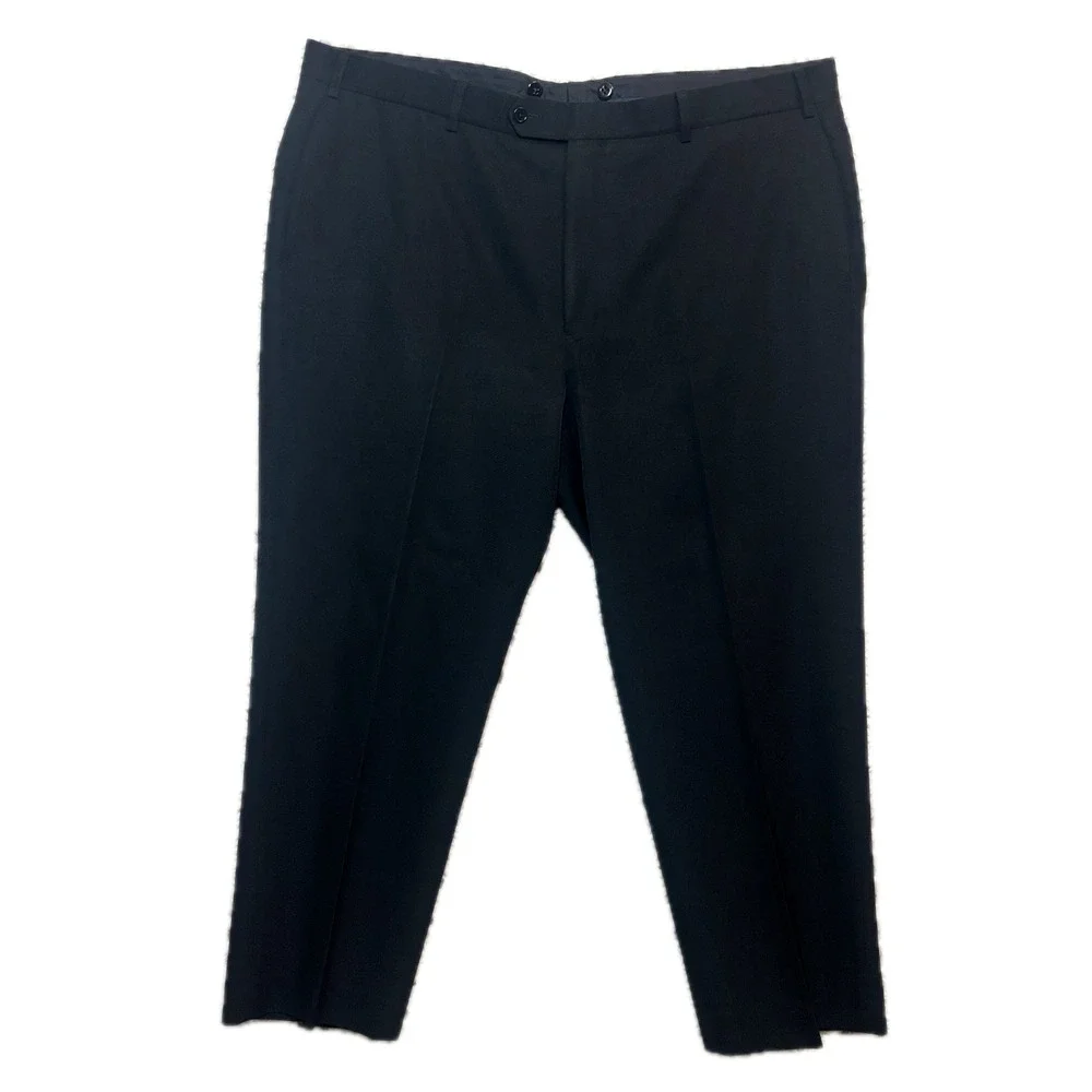 Brooks Brothers 100% Wool Black Dress Pants Trousers Sz W42x28.5‎ Made in Canada